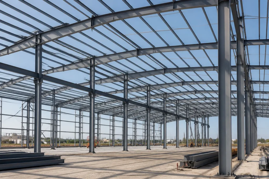 steel frame construction warehouse
