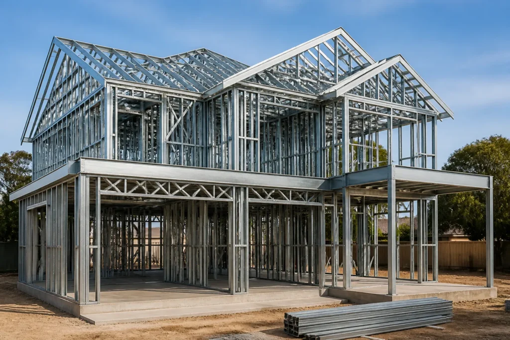 steel frame house construction