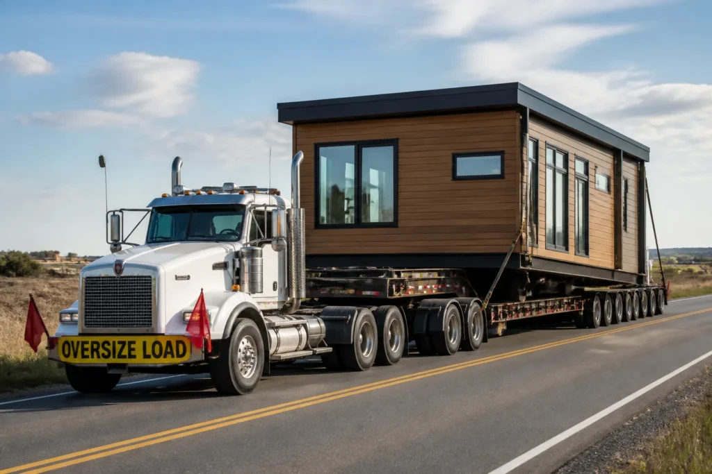 modular house transport